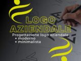 Progettazione logo aziendale moderno e minimalista