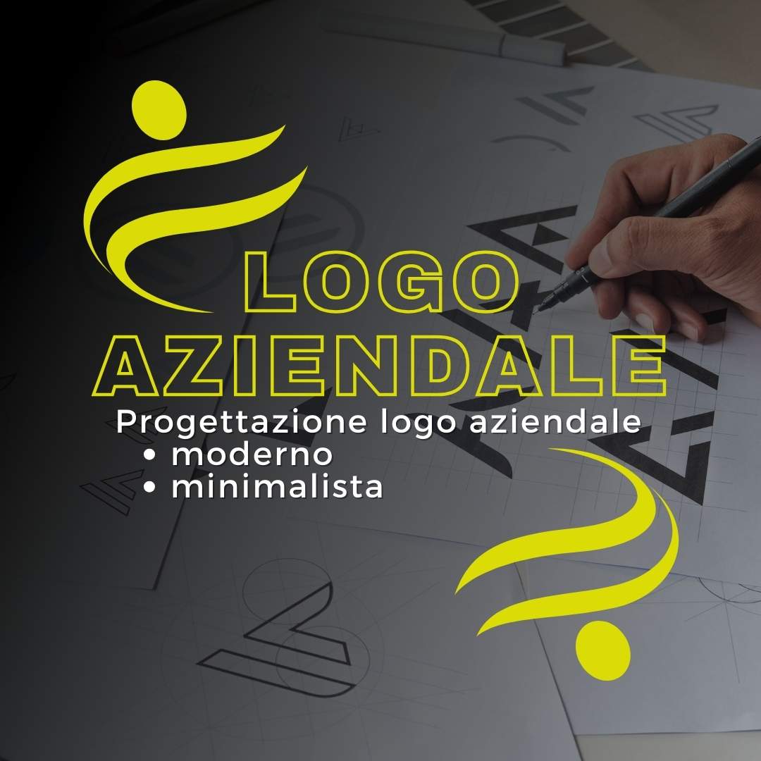 Progettazione logo aziendale moderno e minimalista